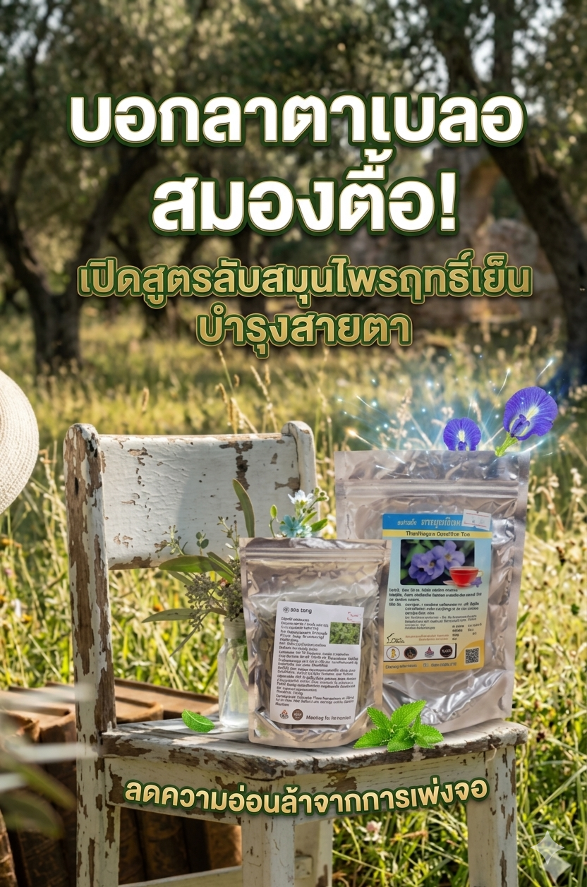 บอกลาตาเบลอ สมองตื้อ! เปิดสูตรลับสมุนไพรฤทธิ์เย็น บำรุงสายตา ลดความอ่อนล้าจากการเพ่งจอ
